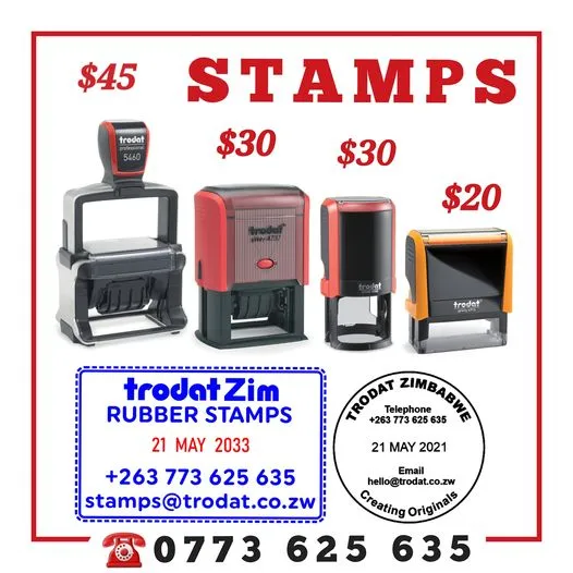 Rubber stamps best sellers in Harare Bulawayo Zimbabwe